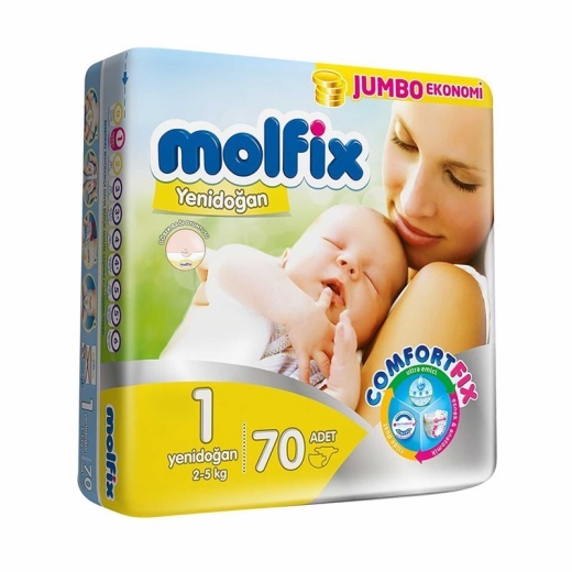 MOLFİX JUMBO ÇOCUK BEZİ YENİ DOĞAN 70 'Lİ *4 